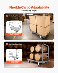VEVOR Platform Truck 2650 lbs Heavy Duty Foldable Hand Push Cart with Wheels