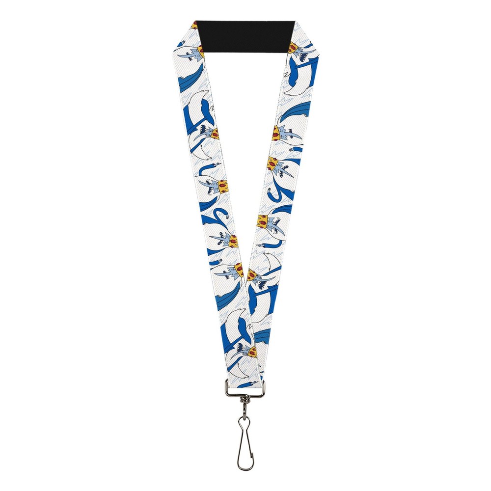 Buckle-Down Cartoon Network Lanyard, Adventure Time Ice King Poses and Bolts Whi