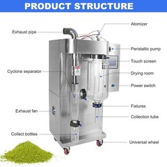 Lab 2L Spray Dryer High Speed Centrifugal Drying Heat Sensitive Materials 220V