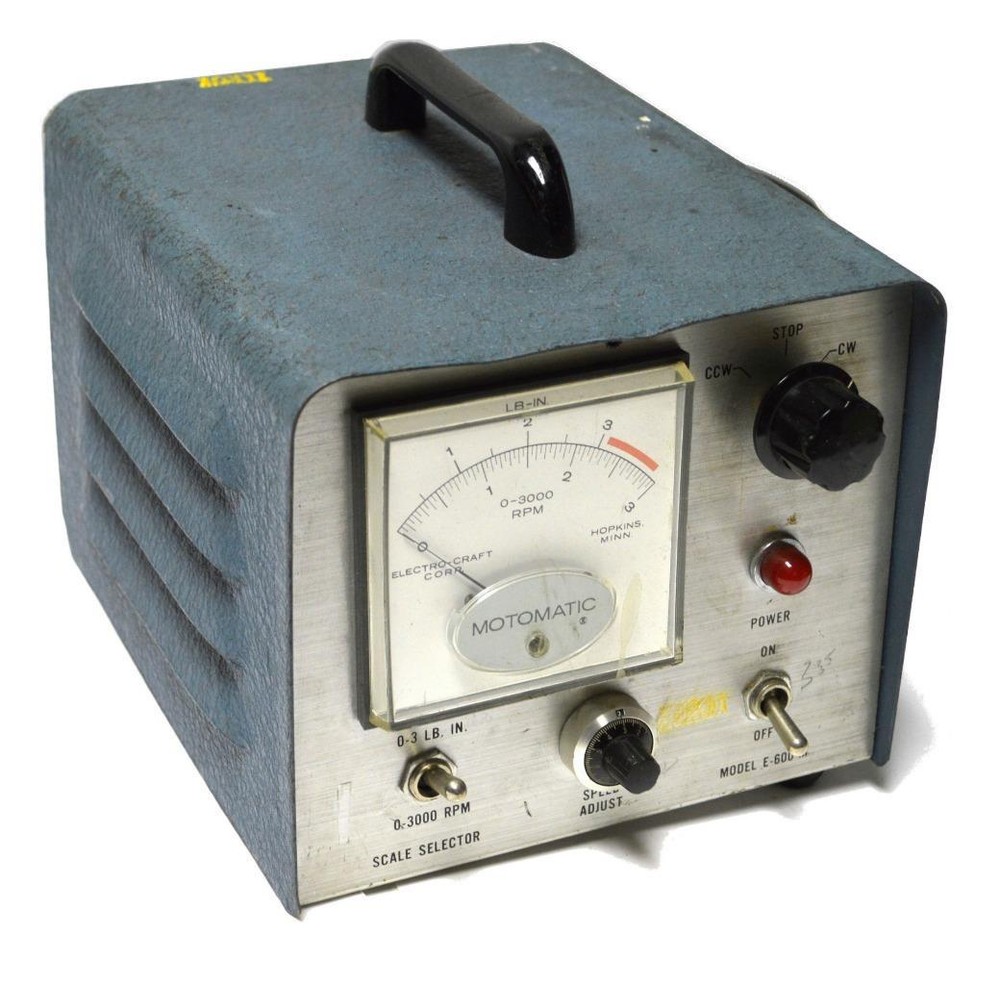 EC MOTOMATIC E-600-M MOTOR CONTROLLER 117 VAC @ 210 VA 0-3000 RPM – SOLD AS IS