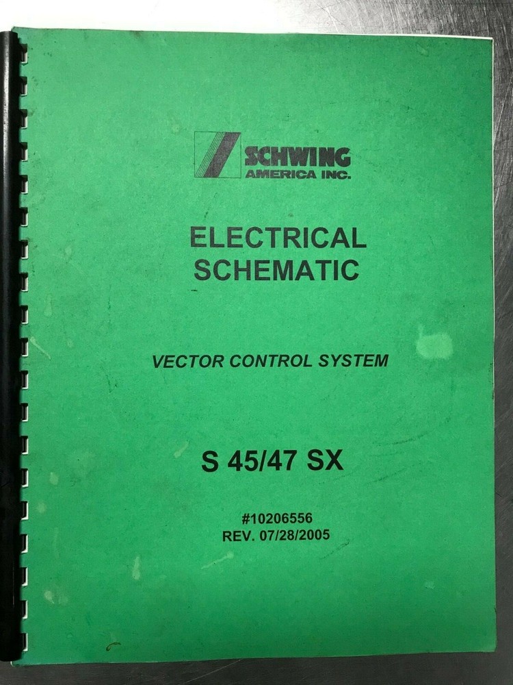 SCHWING S 45/47 SX Electrical Schematic Vector Control System 10206556
