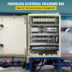 VEVOR 16x12x8″ Fiberglass Electrical Enclosure IP65 Wall Mount Junction Box