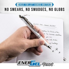 Pentel EnerGel RTX Pearl Liquid Gel Pen, (0.5mm) Needle Tip, Fine Line, Asstd. I