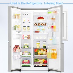 300 Pcs Restaurant Quality Shelf Life Food Rotation Labels 2 x 2 inch, Black