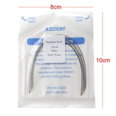 AZDENT Dental Orthodontic Arch Wires Ovoid/Nature tainles Steel Rectangular