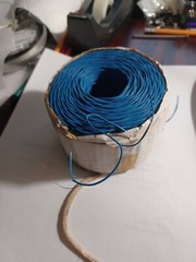 Spool Of 2 Conductor Torpedo Guidance Cable, copper .015 dia. , 700 Ft Approx