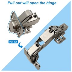 180 Degree Frameless Cabinet Doors Hinges, Concealed Hydraulic Adjustable Mou…