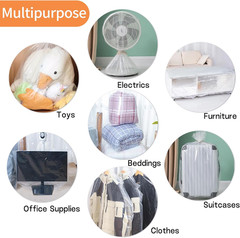 40″ x 60″ Extra Large Clear Plastic Storage Bags, 4 Pack Huge Waterproof Stor…