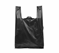 Black T-Shirt Carryout Bags 600 by Poly-America