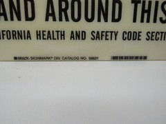 Brady 58621 California PROP 65 Facility Hard Plastic Warning Sign 14″ x 10″