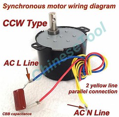 US stock Synchronous Motor 50KTYZ AC110V 120V 50/60Hz 50r/m CW/CCW 6W 1.4kgf.cm