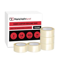 Clear Carton Sealing Packing Tape 36 Rolls 2 in x 110 Yards 300 ft