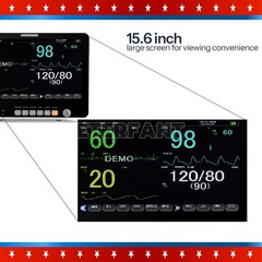 8″/15.6″ Patient Monitor ICU CCU Vital Sign Hospital ECG NIBP RESP TEMP SPO2 PR