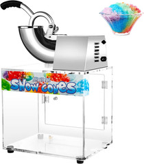 48L Snow Cone Machine, 500LB/H Commercial Shaved Ice Machine, 300W Electric Ice