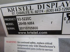 1996 HAAS VF1 KRISTEL DISPLAY MONITOR 93-5220C 28HM-NM4 751P3NARS CEULJ97 3/4 75