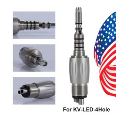 Dental LED Quick Coupler 4 Hole for KAV MULTIFlex LUX Fiber Optic Handpiece dk