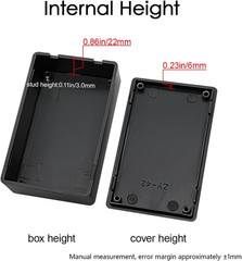 5 Pieces Plastic Project Boxes Junction Case for Electronic Project, Black 3.1 X