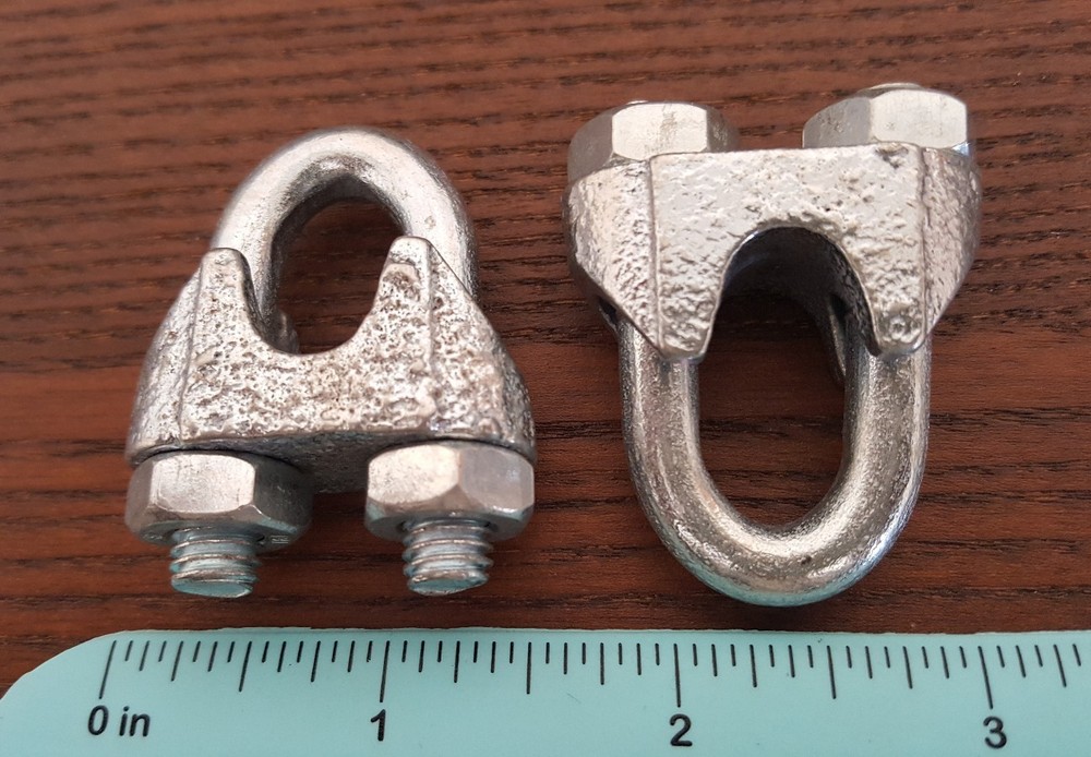 5/16″ CABLE CLAMP U BOLT STEEL WIRE CLIP U-BOLT: 10, 25, 50 & 100 pcs