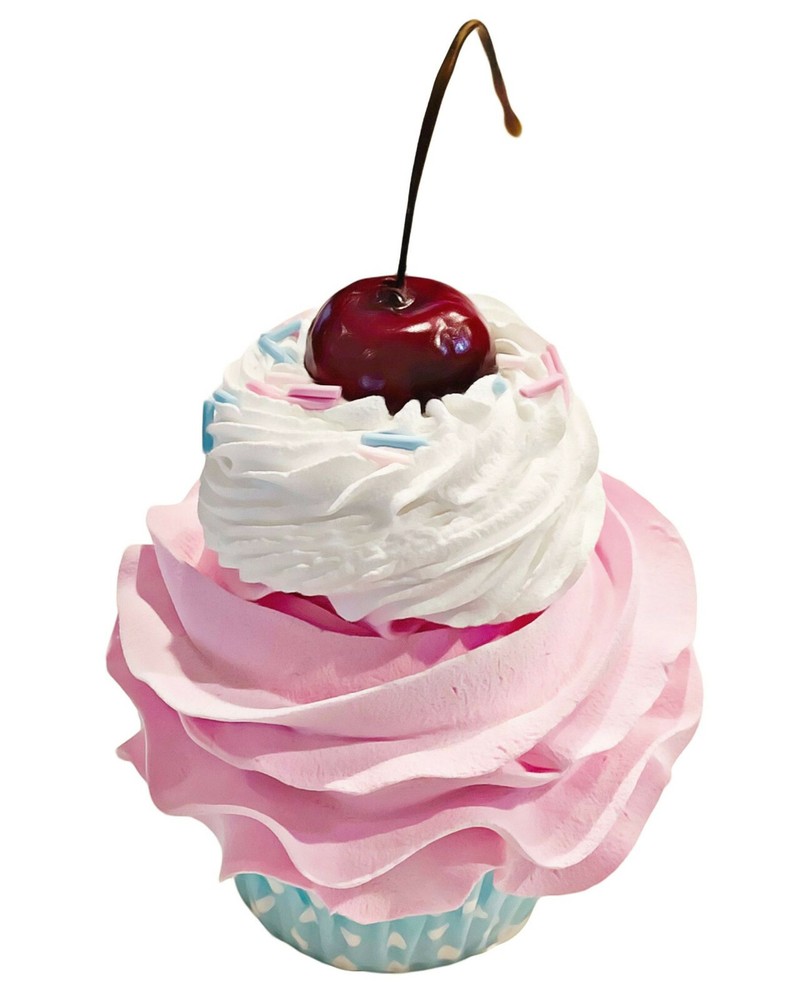 DEZICAKES Fake Cupcake Artificial Food Bubble Gum Cupcake Pink & Blue