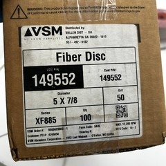 VSM 149552 Resin Fiber Disc 5″ x 7/8 50 Grit XF885 Ceramic Plus SAOE 100 Discs