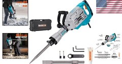 Powerful 30lb Electric Demolition Hammer – 14Amp, 1900 BPM Concrete Breaker