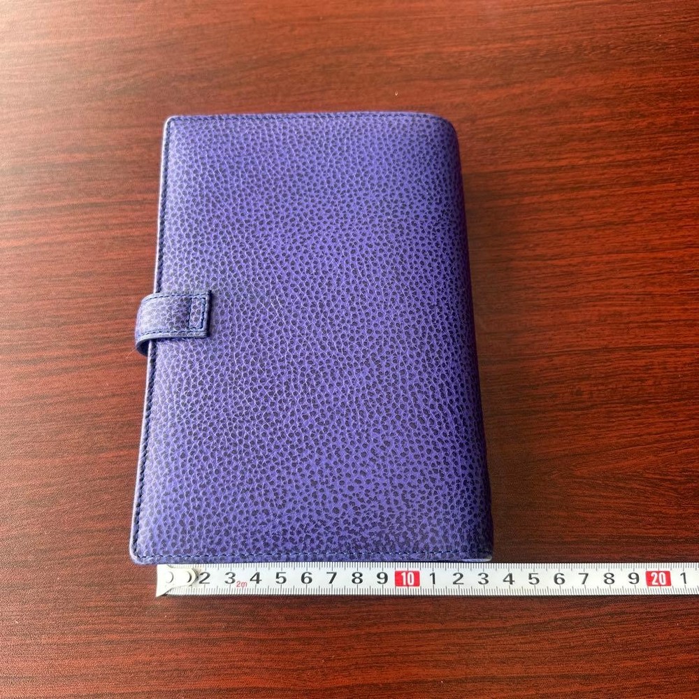 Filofax Finsbury Purple Leather System Organizer Planner Used