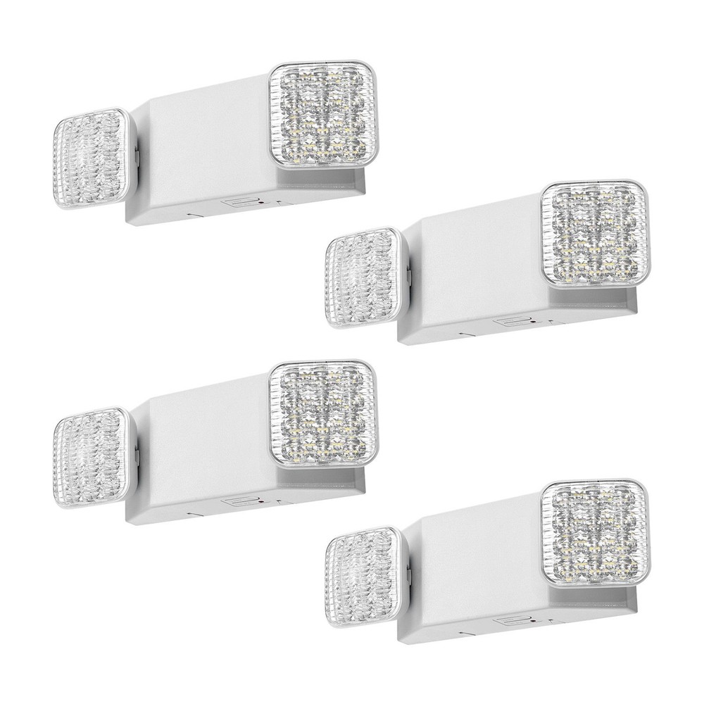 4-Pack LED Emergency Exit Lights, 24 SMD LEDs, 230LM, 90-Min Backup, AC120/277V