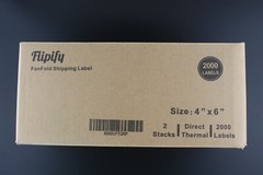 2000 4×6 Fanfold Direct Thermal Shipping Labels Zebra Rollo Printers