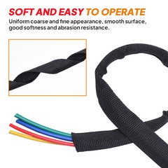 Heat Shrink Braided Sleeve Wire Loom 2:1 Abrasion Protect Wire Harness Sheath