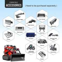 HUAYEE Free Shiping Crawler Mini Skid Steer Loader with EPA 23HP Engine in USA