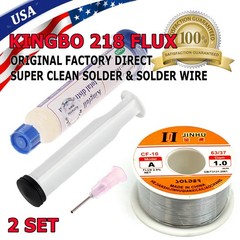 1 Set Solder Flux Paste Syringe 10cc Kit includes full size 60/40 Solder Wire