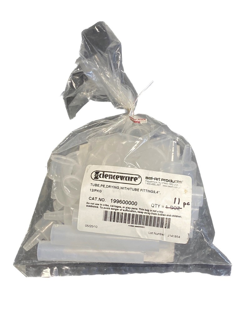 (11) BEL-ART Polyethylene Gas Drying Tubes w/ PP Tube Fittings 19960-0000