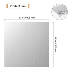 1PCS 6061 Aluminum Sheet Metal 3/16″ x 12″ x 12″, Aluminum Plates Covered wit…