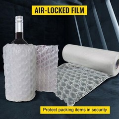 984′ x16″ Air Cushion Machine Film Small Bubble Pillow Packaging Padding 4 Rolls