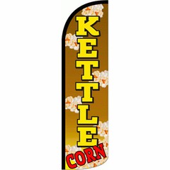 Kettle Corn Flag Flutter Feather Banner Swooper Extra Wide Windless Bundle Kit