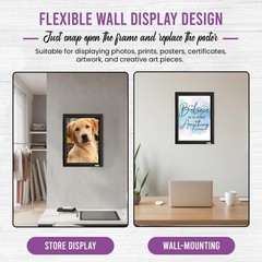 SECO Easy Open Front Loading Snap Frame Poster & Picture Frame, 8.5 x 11 Inch…