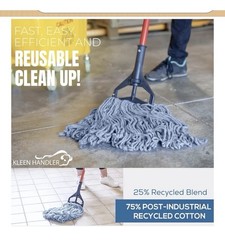 Bison Life KLEEN HANDLER Nano Microbial General Cleaning Mop – 24 Replacements