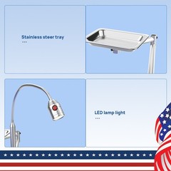 USA Dental Mobile Chair Folding PU Leather With LED Light / Turbine Unit 4 Holes
