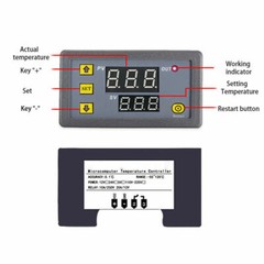 High Precision Digital Temperature Thermostat Controller Red Blue W3230 AC 110V
