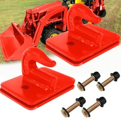 3/8″ Bolt On Grab Hooks For Loader Tractor Bucket Heavy Duty Steel Pack Of (2)