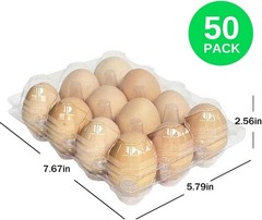Durable Shatterproof Egg Cartons – 50-Pack 12-Count for Safe Transportation