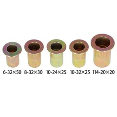 Zinc Steel Rivet Nut Kit 300 Pcs Rivnut Nutsert Assort 150pcs Metric+150pcs SAE
