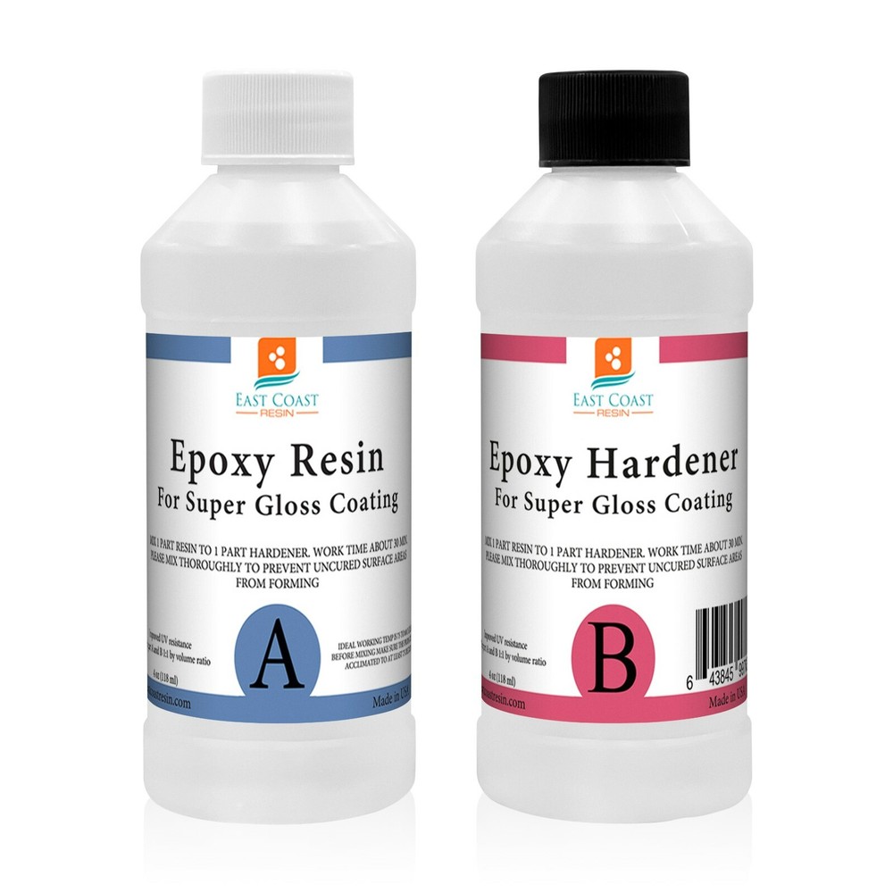 EPOXY RESIN 8 oz Kit for Super Gloss Coating and Table Tops
