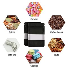 Mylar Foil Food Storage Stand Up Zip Seal Pouch Smell Proof Bags with Window USA