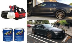 Shadow Black Plasti Dip Spray 2 Gallon DYC G-Force DipSpayer Combo Satin Black