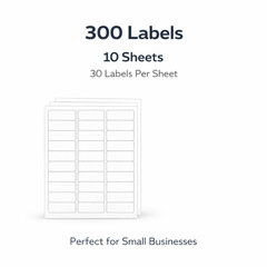 Address Labels 1×2-5/8 White Laser Printer 30 Per Sheet 5160 Compatible