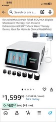 Moboy ESWT02 Shockwave Therapy Machine Kit w/ Handpiece, Tips & Carry Case