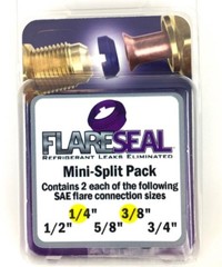 DIY Flare Seal Ductless Mini Split Pack HVAC stop Flare leaks FlareSeal MSP-0406