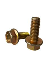 (100 Pcs) 5/16″-18×3/4″ Grade 8 Hex Flange Bolt (FT) Zinc Yellow Trivalent