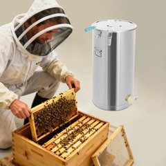 2 Frame Honey Extractor Stainless Steel Manual Honey Press Extractor with Bucket